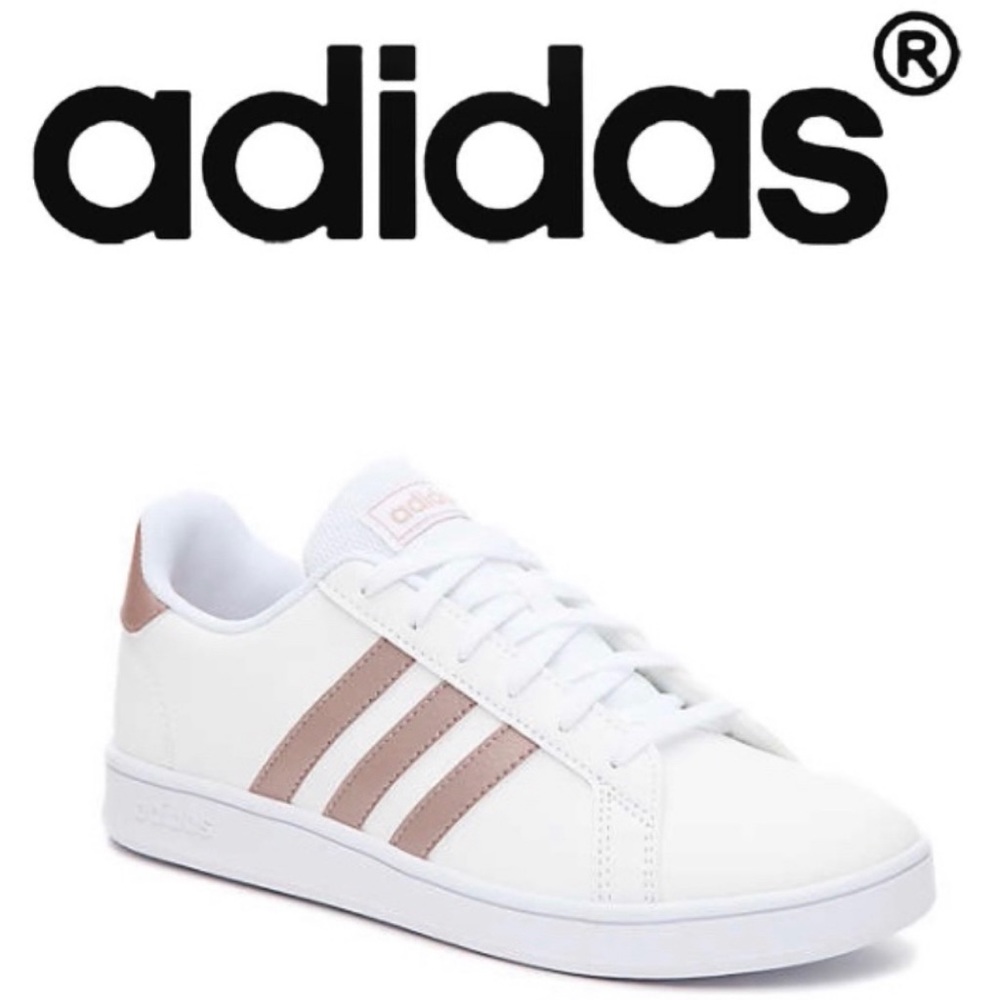 adidas Rose Gold Classic Stripe Sneakers